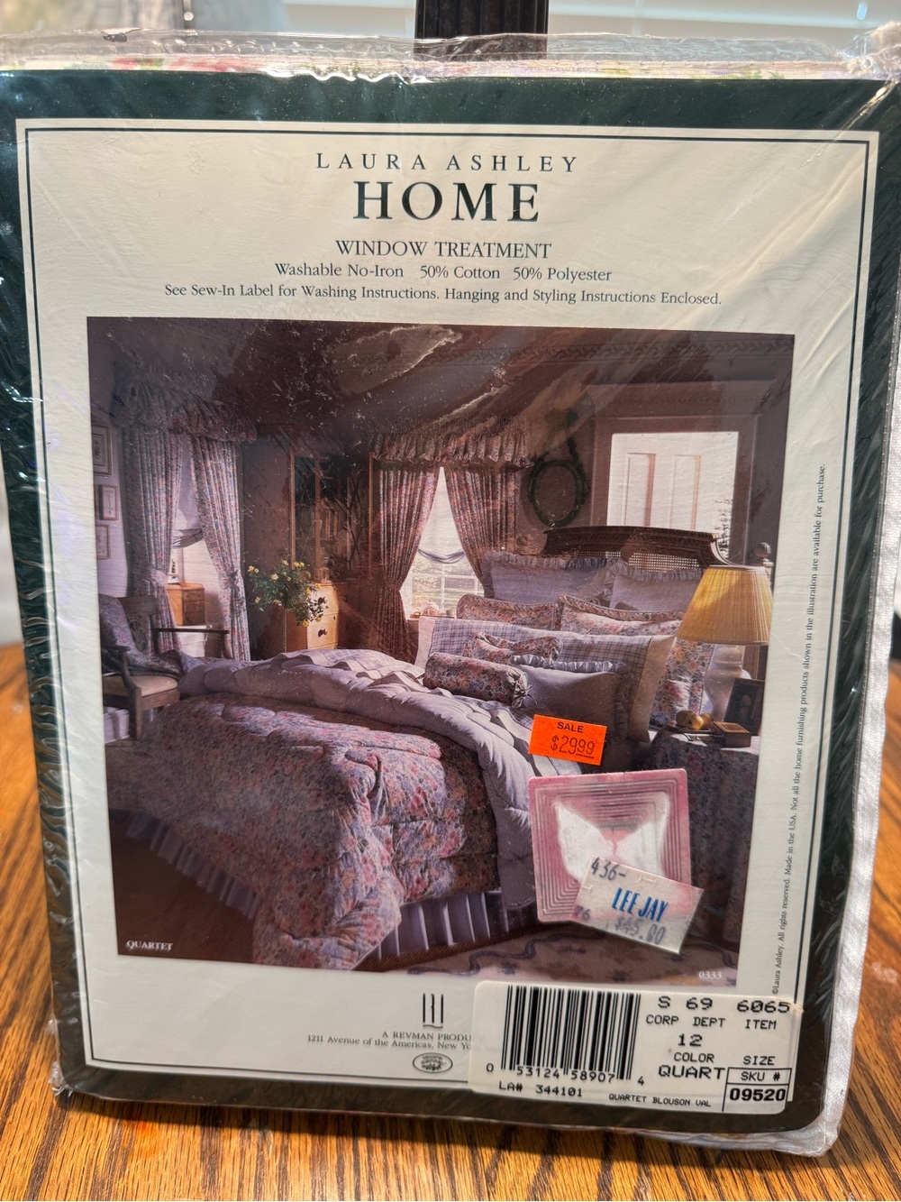Vintage Laura Ashley Quartet Blouson Valance 86"x15" Floral New in Original Pkg - Picture 5 of 8